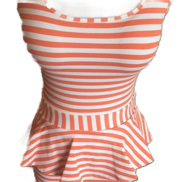 NEW BEBE Striped Peplum Mini Dress - Picture 4 of 5